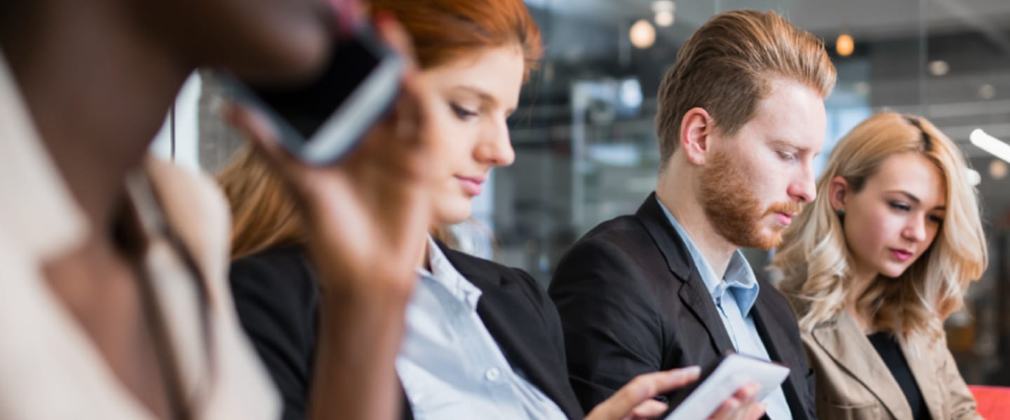 a group of people having a conversation