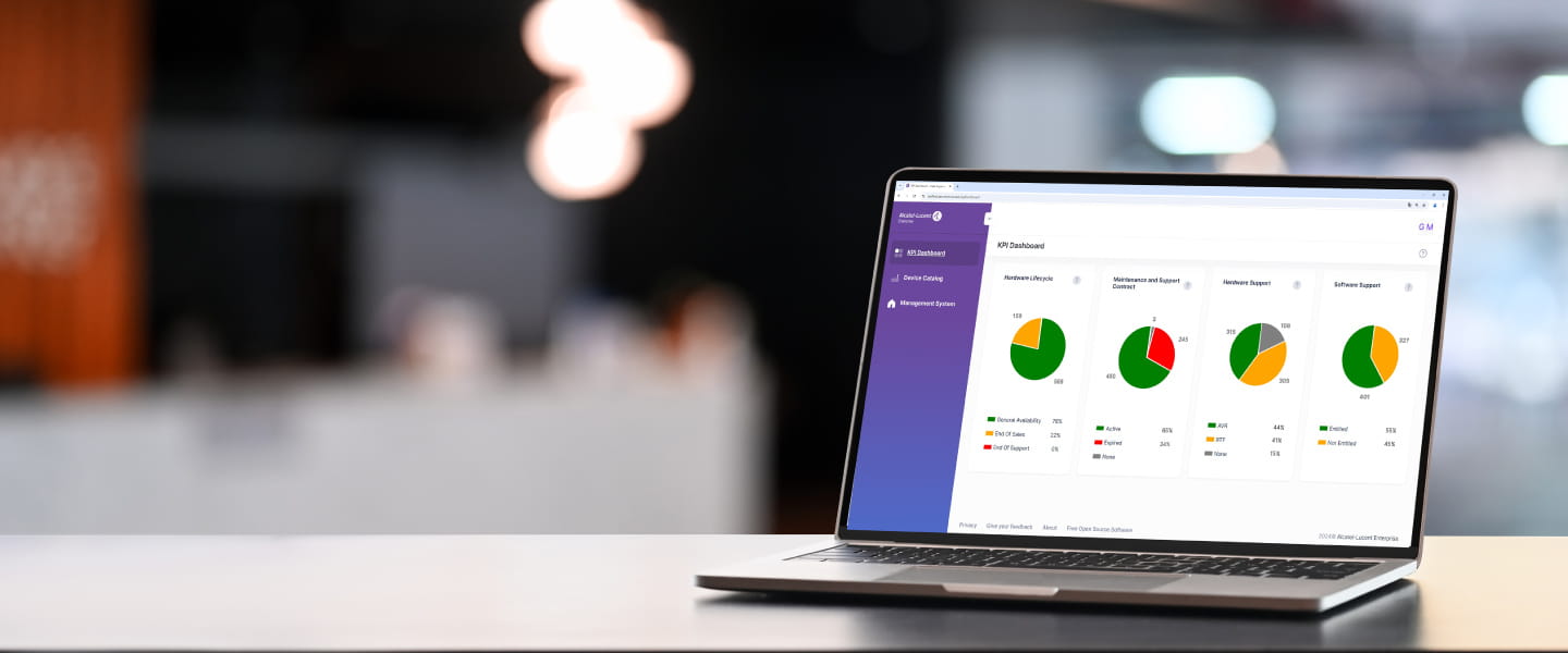 Dashboard of ALE Fleet Supervision tool