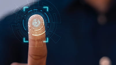 Finger on touchscreen for security Finger on touchscreen for security