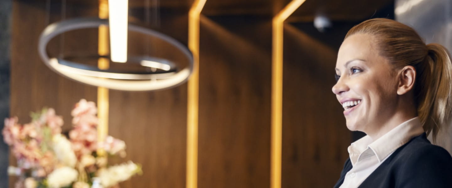 woman concierge in hotel