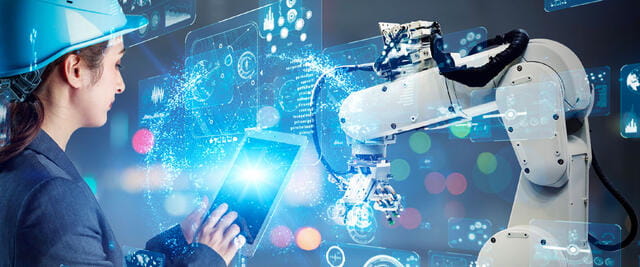 a man using a microscope