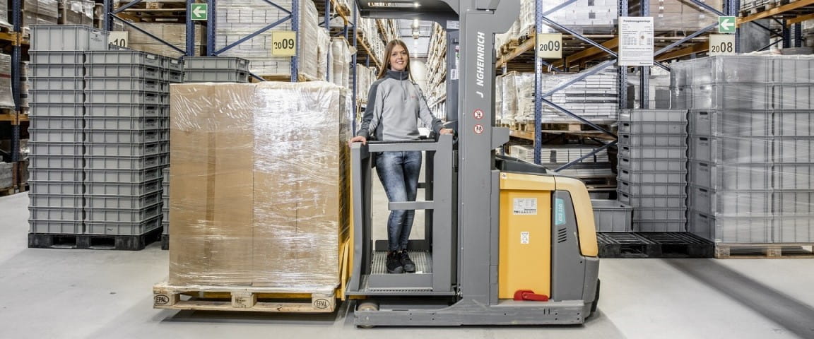 a person standing on a machine